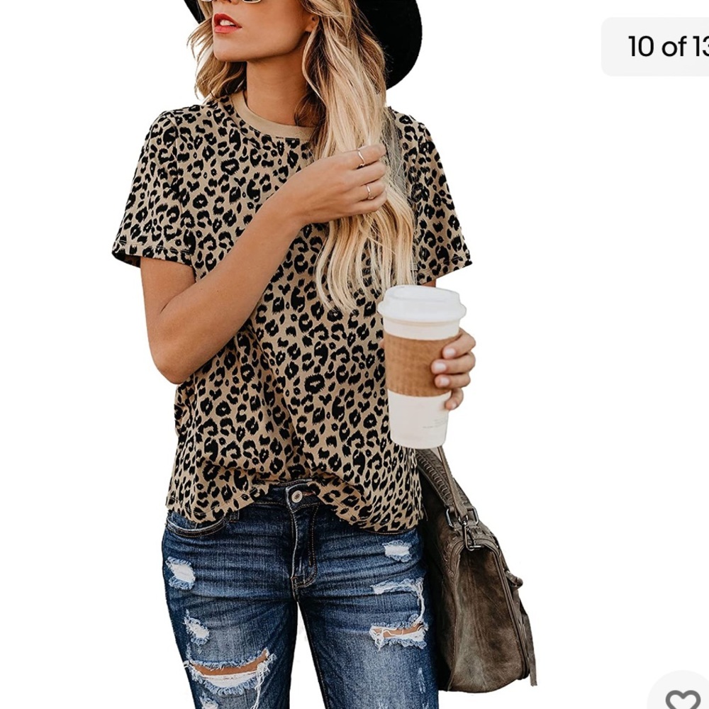 Blooming Jelly Panther print top, L